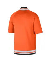 Men's Nike Orange, White La Clippers 2021/22 City Edition Therma Flex Showtime Short Sleeve Full-Snap Bomber Jacket