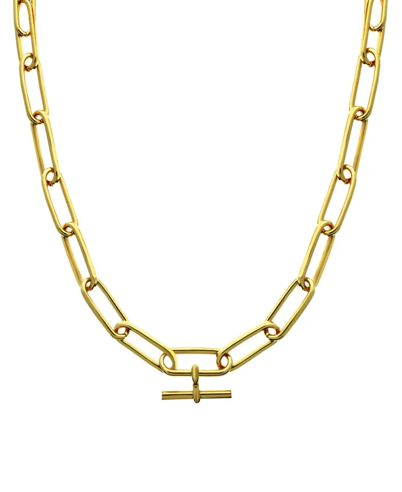 And Now This 18''+ 2" extender Gold Plated or Silver Oval Link Necklace
