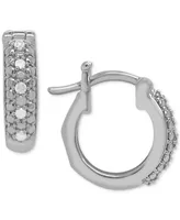 Diamond Hoop Earrings (1/10 ct. t.w.) in Sterling Silver