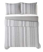 Truly Soft Kiel Stripe 3 Piece Flannel Duvet Cover Set, King