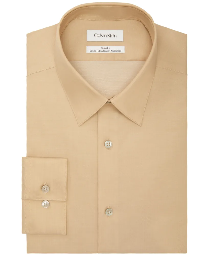  Calvin Klein Men's Dress Shirt Slim Fit Non Iron Solid