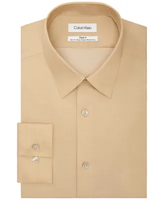 Calvin Klein Men's Steel Slim-Fit Non-Iron Stain Shield Solid Dress Shirt