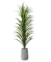 Vintage Home 56" Tall Grass Plant with Fiber Stone Pot