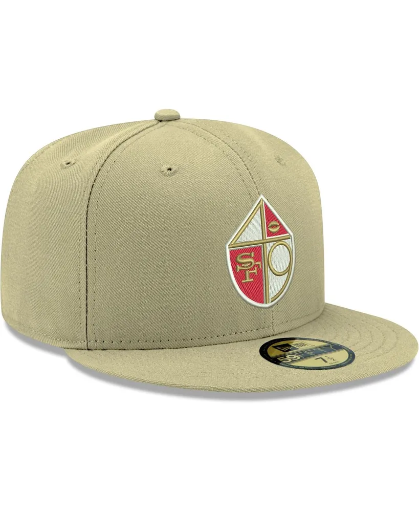 Men's New Era Gold San Francisco 49ers Omaha Throwback 59FIFTY Fitted Hat