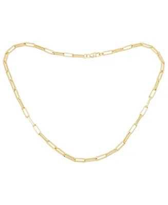 Diamond Accent Paperclip Link Necklace