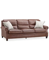 Closeout! Marick 93" Leather Roll Arm Sofa, Created for Macy's