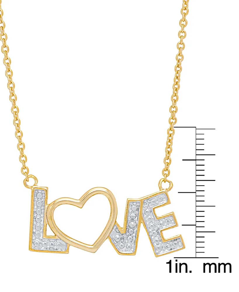 Macy's Women's Diamond Accent Heart Love Necklace