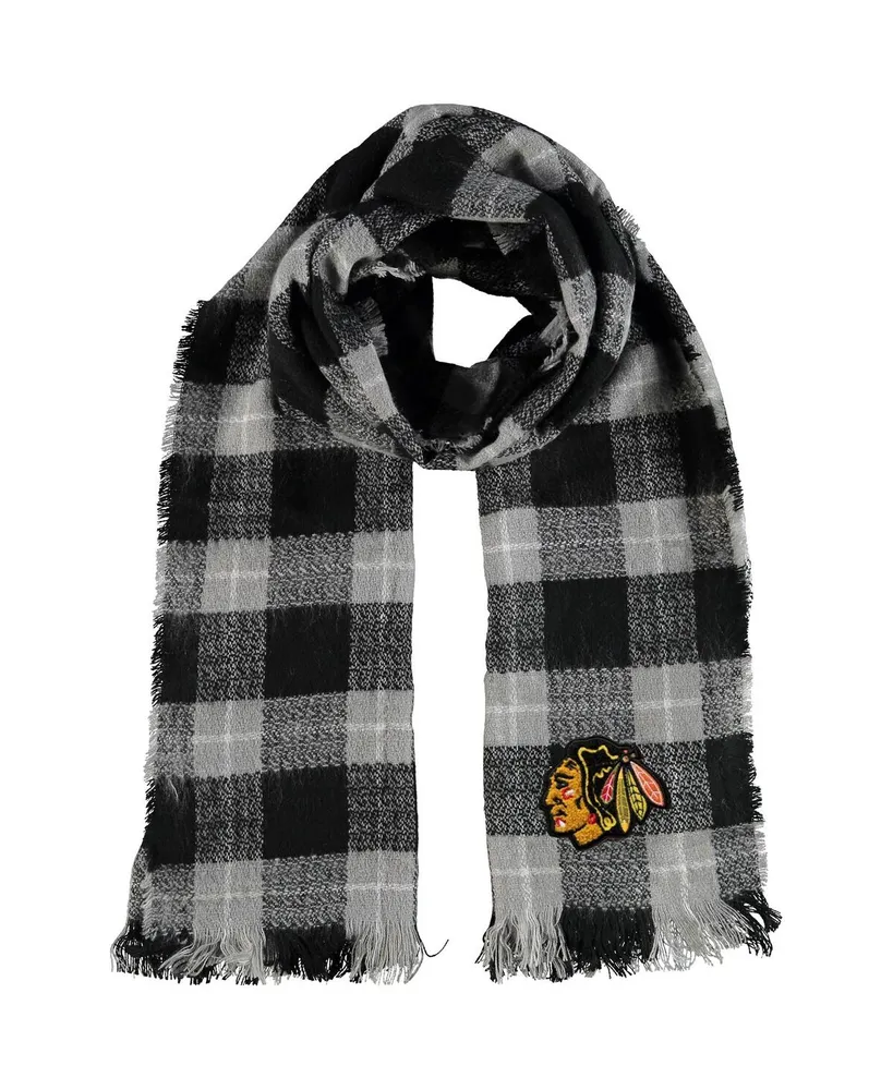 Women's Little Earth Chicago Blackhawks Plaid Blanket Scarf