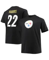 Men's Fanatics Najee Harris Black Pittsburgh Steelers Big and Tall Player Name Number T-shirt