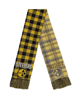 Women's Foco Pittsburgh Steelers Plaid Color Block Scarf