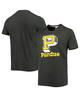 Men's Homage Heathered Charcoal Purdue Boilermakers Local Tri-Blend T-shirt