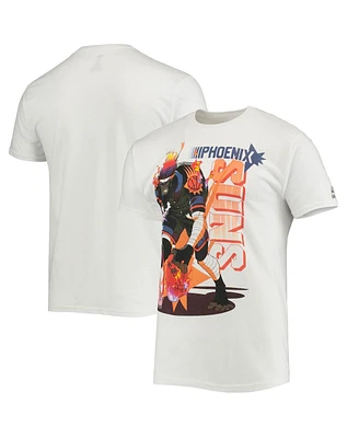 Men's Nba x McFlyy White Phoenix Suns Identify Artist Series T-shirt