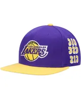 Men's Mitchell & Ness Purple Los Angeles Lakers Area Code Snapback Hat