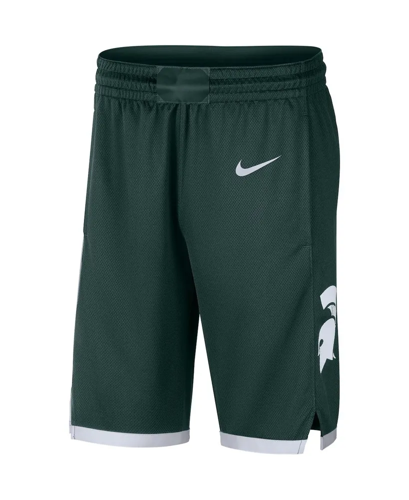 Men's Nike Green Michigan State Spartans Logo Replica Performance Basketball Shorts