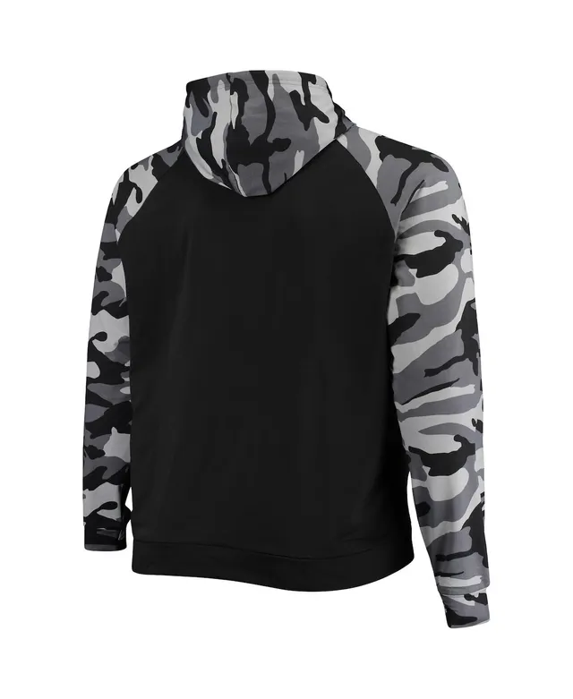 Men's FOCO Black Cleveland Browns Camo Raglan Pullover Hoodie