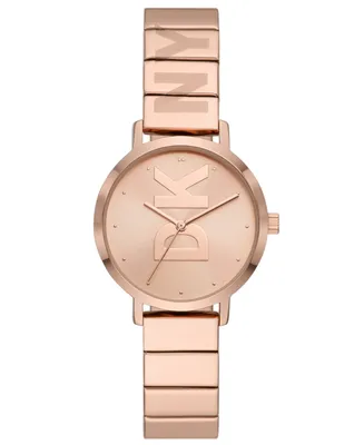Dkny's Women's The Modernist Three-Hand Rose Gold-tone Stainless Steel Bracelet Watch 32mm