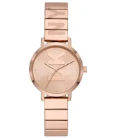 Dkny's Women's The Modernist Three-Hand Rose Gold-tone Stainless Steel Bracelet Watch 32mm