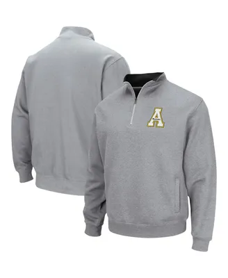 Men's Colosseum Heathered Gray Appalachian State Mountaineers Tortugas Team Logo Quarter-Zip Jacket