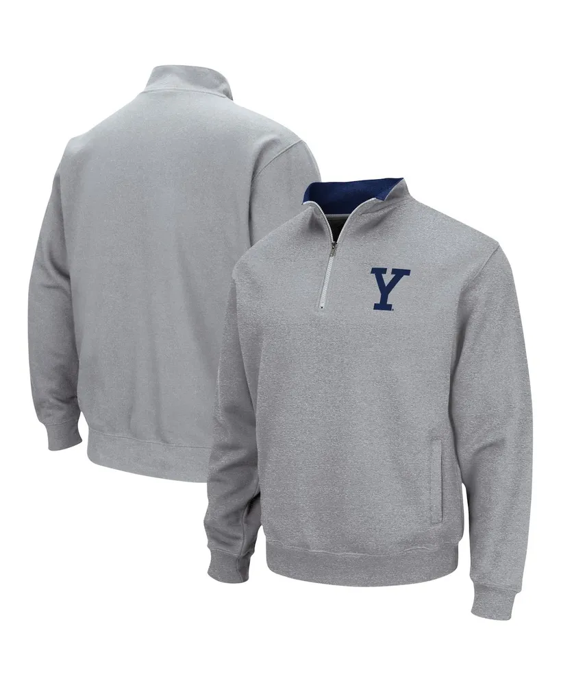 Men's Colosseum Yale Bulldogs Tortugas Team Logo Quarter-Zip Jacket