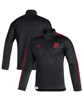 Men's adidas Black Nebraska Huskers 2021 Sideline Quarter-Zip Jacket