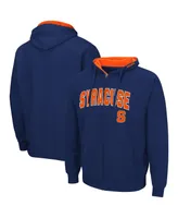 Men's Colosseum Navy Syracuse Orange Arch & Logo 3.0 Full-Zip Hoodie