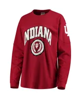 Women's Crimson Indiana Hoosiers Edith Long Sleeve T-shirt