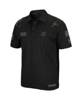 Men's Colosseum Black Wisconsin Badgers Oht Military-Inspired Appreciation Sierra Polo Shirt