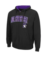 Colosseum men's Northwestern Wildcats Arch & Logo 3.0 Full-Zip Hoodie