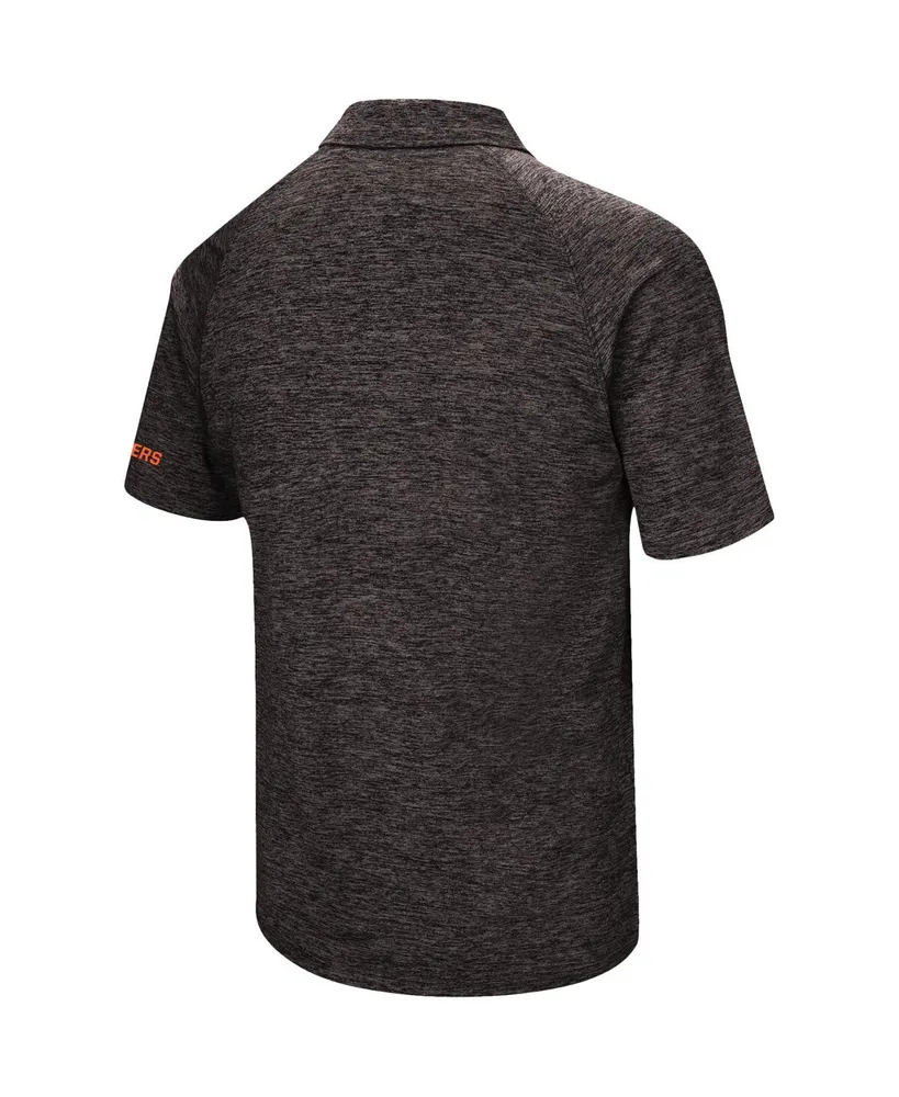 Men's Colosseum Black Oregon State Beavers Down Swing Polo Shirt