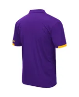 Men's Colosseum Purple Ecu Pirates Logo Santry Polo Shirt