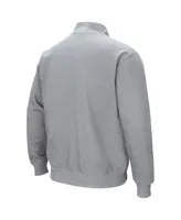 Men's Colosseum Heathered Gray Kansas State Wildcats Tortugas Team Logo Quarter-Zip Jacket