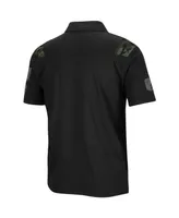 Men's Colosseum Black Wisconsin Badgers Oht Military-Inspired Appreciation Sierra Polo Shirt