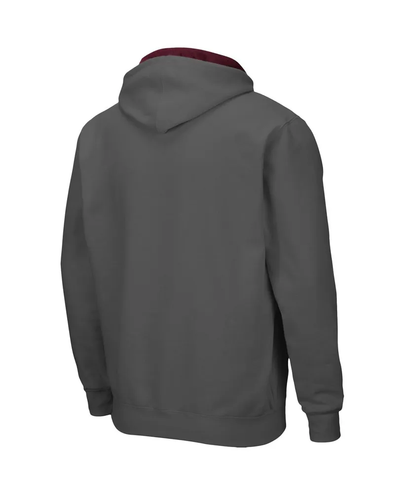 Men's Colosseum Charcoal Montana Grizzlies Arch & Logo 3.0 Full-Zip Hoodie