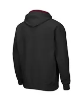 Men's Colosseum Black Virginia Tech Hokies Arch & Logo 3.0 Full-Zip Hoodie