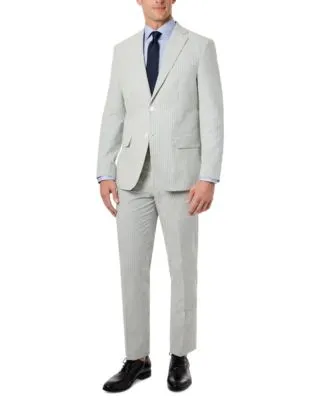 Lauren Ralph Lauren Mens Ultra Flex Classic Fit Seersucker Cotton Suit Separates
