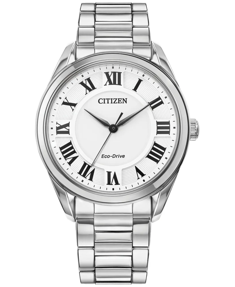 Citizen Eco-Drive Women's Arezzo Stainless Steel Bracelet Watch 35mm - Silver