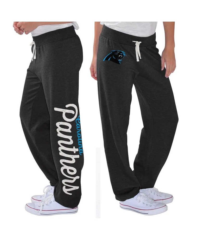 Women's G-iii 4Her by Carl Banks Black Carolina Panthers Scrimmage Fleece Pants