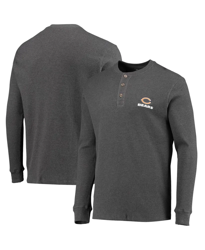 Dunbrooke Men's Dunbrooke Heathered Gray Chicago Bears Logo Maverick  Thermal Henley Long Sleeve T-shirt