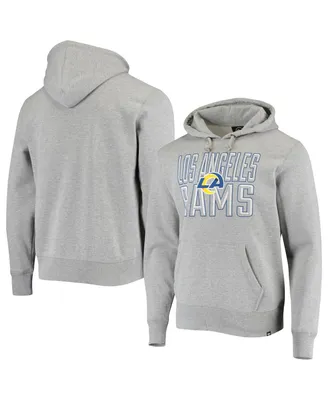 Men's '47 Brand Heathered Gray Los Angeles Rams Bevel Pullover Hoodie