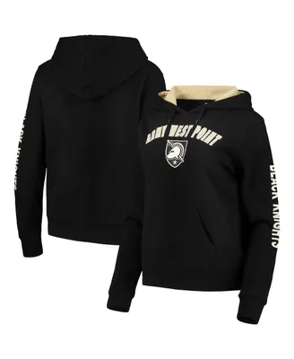 Women's Colosseum Black Army Knights Loud and Proud Pullover Hoodie
