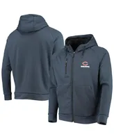 Men's Dunbrooke Navy Chicago Bears Shag Tri-Blend Full-Zip Raglan Hoodie