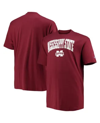 Men's Champion Maroon Mississippi State Bulldogs Big and Tall Arch Over Wordmark T-shirt