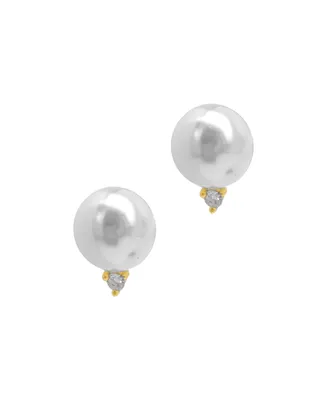 Adornia Imitation Pearl and Crystal Earrings