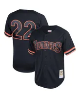Men's Mitchell & Ness Will Clark Black San Francisco Giants Fashion Cooperstown Collection Mesh Batting Practice Jersey