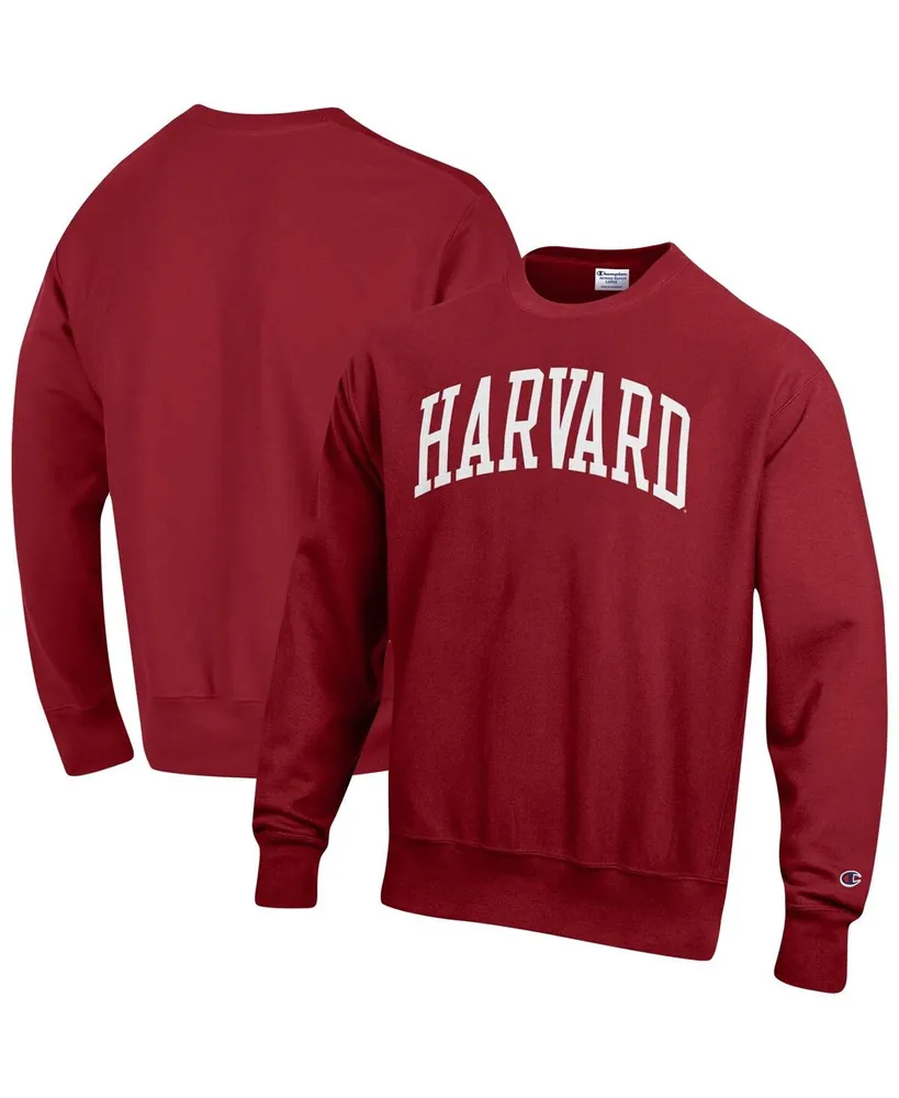 Men's Champion Crimson Harvard Arch Reverse Weave Pullover Sweatshirt