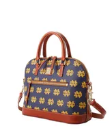 Dooney Bourke Notre Dame Fighting Irish Signature Zip Satchel Purse