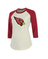 Women's Fanatics Kyler Murray Cream, Cardinal Arizona Cardinals Player Raglan Name and Number 3/4-Sleeve T-shirt