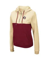 Women's Colosseum Gold, Garnet Florida State Seminoles Aidan Half-Zip Hoodie