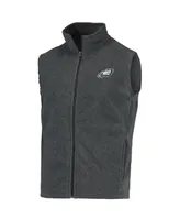 Men's Gray Philadelphia Eagles Houston Fleece Full-Zip Vest