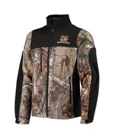 Men's Dunbrooke Realtree Camo and Black Cincinnati Bengals Circle Hunter Softshell Full-Zip Jacket